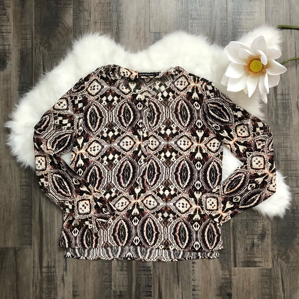 Antik Batik Printed Long Sleeve Top